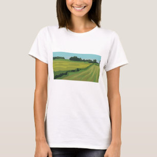 Camiseta Paisaje rural verde