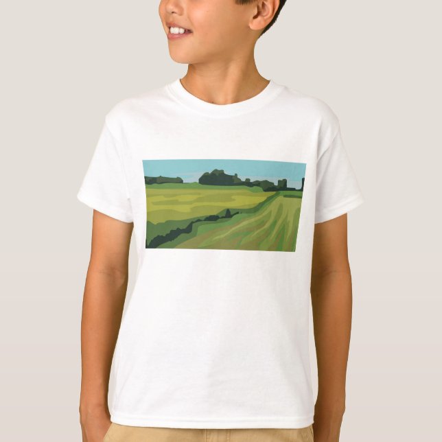 Camiseta Paisaje rural verde (Anverso)