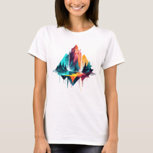 Camiseta Paisaje Sereno Tranquilo Montañas Naturales Tranqu