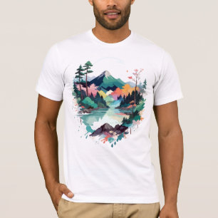 Camiseta Paisaje Sereno Tranquilo Naturaleza Tranquila Arte