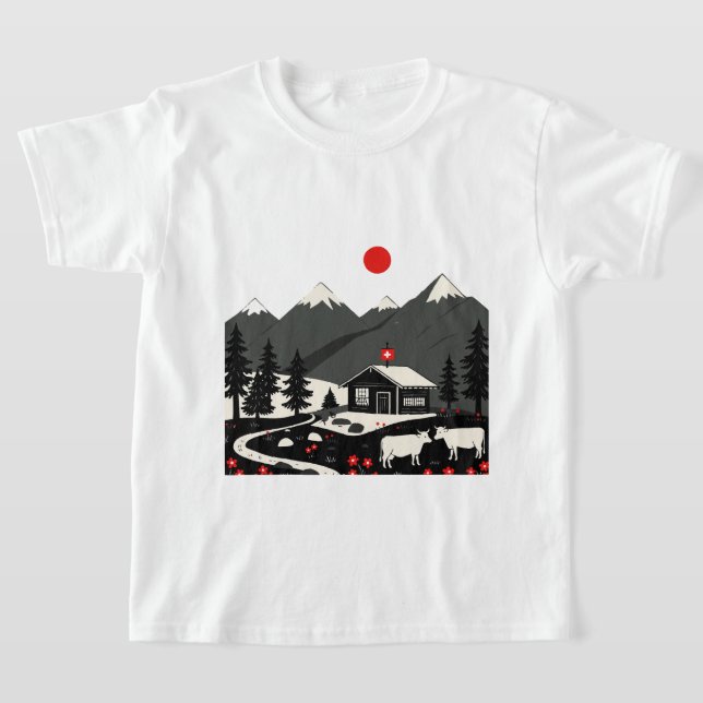 Camiseta paisaje suizo (Distribución)