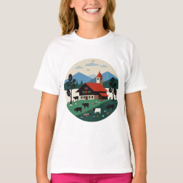Camiseta paisaje suizo