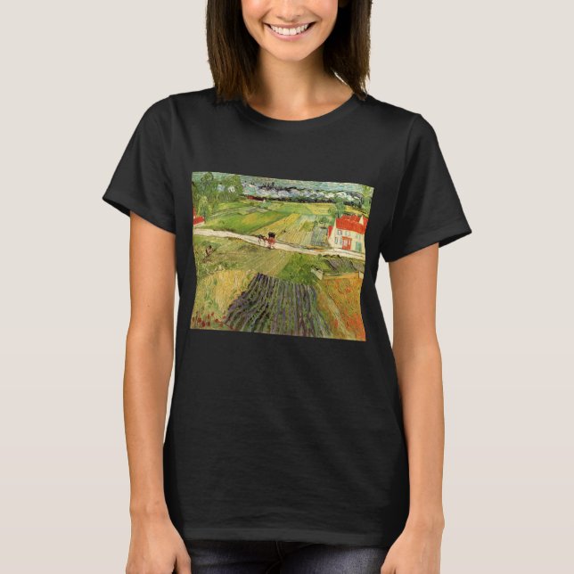 Camiseta Paisaje, transporte y tren por Vincent van Gogh (Anverso)