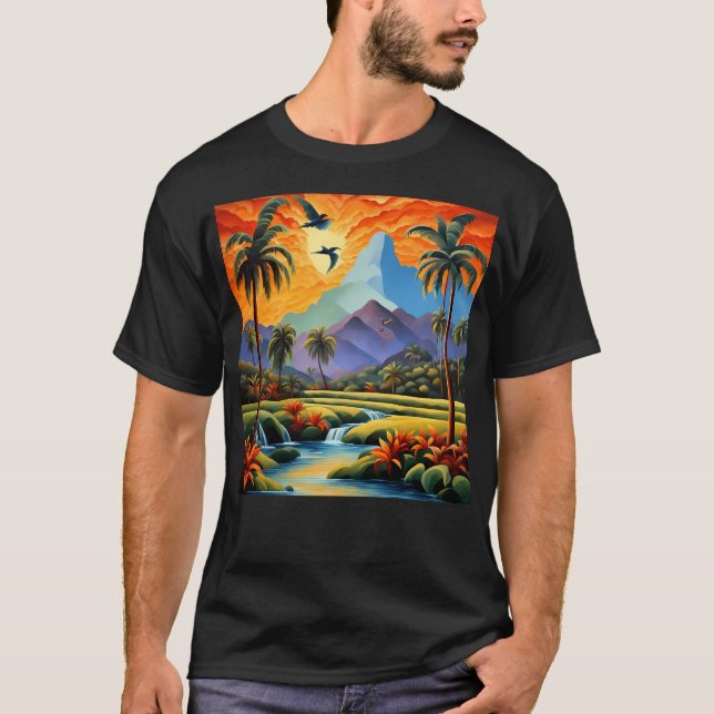 Camiseta Paisaje Tropical 2 Activo (Anverso)