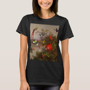 Camiseta Paisaje tropical con 10 Hummingbirds Heade