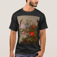 Paisaje tropical con 10 Hummingbirds Heade