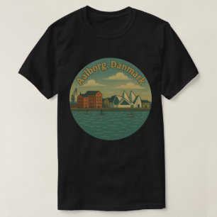 Camiseta Paisaje urbano de Aalborg Dinamarca