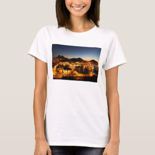 Camiseta Paisaje urbano de Cabo San Lucas en la puesta del