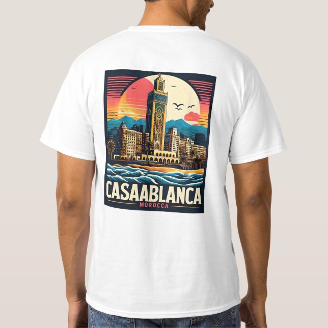 Camiseta Paisaje urbano de Casablanca (Reverso)