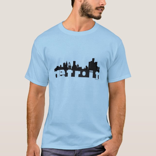 Camiseta Paisaje urbano de Detroit (Anverso)