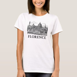 Camiseta Paisaje urbano de Florencia - Catedral del Duomo