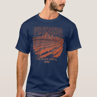 Camiseta Paisaje urbano de la capital de la pasa de Fresno
