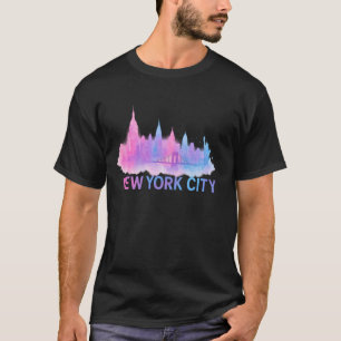 Camiseta Paisaje urbano de Nueva York en acuarela – Puente 
