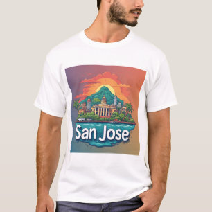 Camiseta Paisaje urbano de San José con el Capitolio emblem