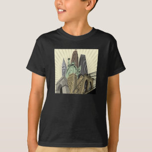 Camiseta Paisaje urbano estilizado estupendo NYC