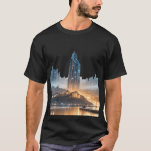 Camiseta Paisaje urbano futurista