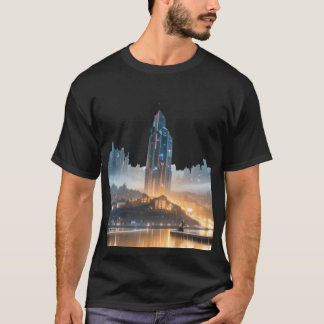 Camiseta Paisaje urbano futurista
