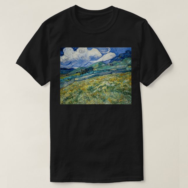 Camiseta Paisaje Van Gogh de pintura de arte moderno de Sai (Diseño del anverso)