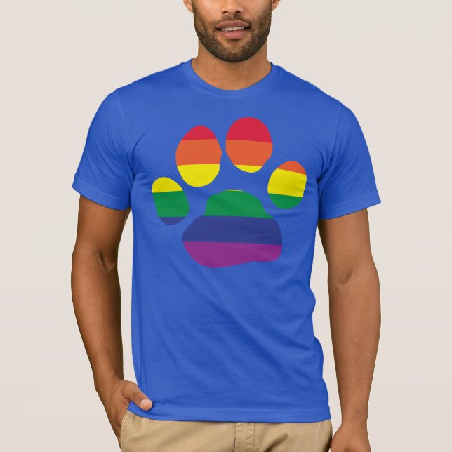 Camiseta Paisajes de perros con arco iris (Anverso)