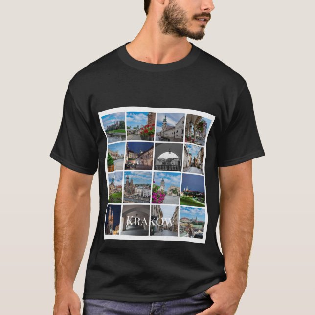 Camiseta Paisajes del casco antiguo de Cracovia, Polonia (Anverso)