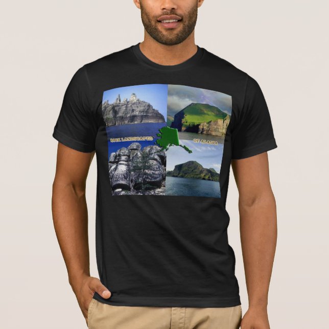 Camiseta Paisajes rocosos del poblado de Alaska (Anverso)