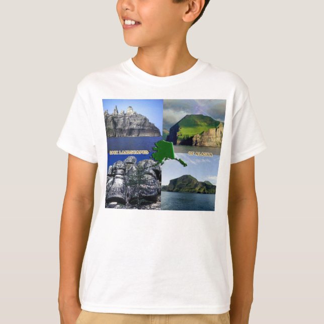 Camiseta Paisajes rocosos del poblado de Alaska (Anverso)