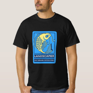 CAMISETA PAISAJISTA CORTA CÉSPED PESCA PECES