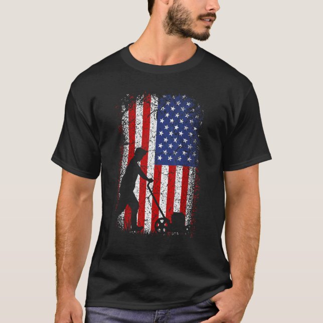 Camiseta paisajistas de la bandera norteamericana 4 de july (Anverso)
