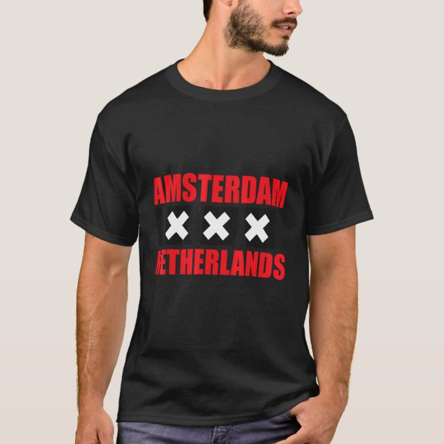 Camiseta Países Bajos Amsterdam Souvenir Países Bajos Touri (Anverso)