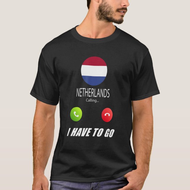 Camiseta Países Bajos Bandera Souvenir (Anverso)