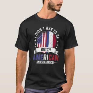 Camiseta Países Banderas Orgullo Neerlandés Americano F