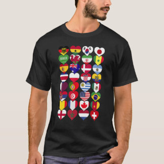 Camiseta Países de las Banderas Mundiales