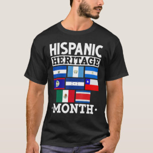 Camiseta Países Hispanos Orgullo Latino Mes de la Herencia
