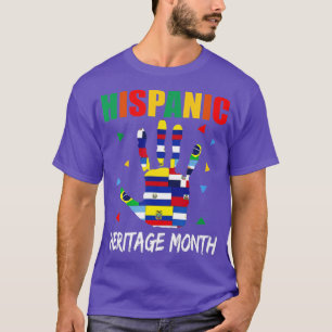 Camiseta Países Latinos: Banderas de hispanos nacionales