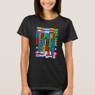 Camiseta Países latinos marcan el Mes del Patrimonio Hispan