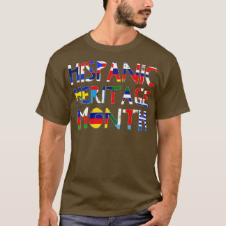 Camiseta Países latinos marcan heri hispano latino nacional