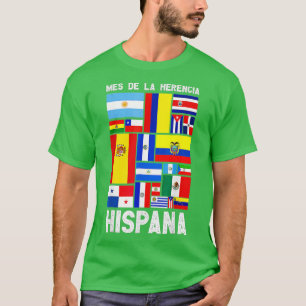 Camiseta Países latinos marcan heri hispano latino nacional