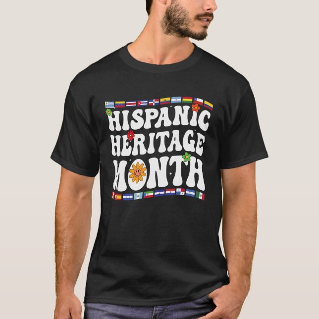 Camiseta Países latinos marcan lema de la herencia hispánic (Anverso)