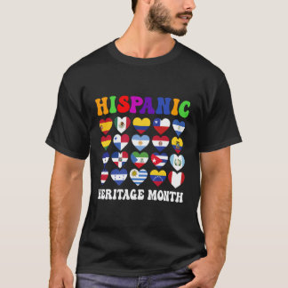 Camiseta Países latinos marcan lema de la herencia hispánic