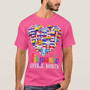 Camiseta Países latinos marcan lema de la herencia hispánic