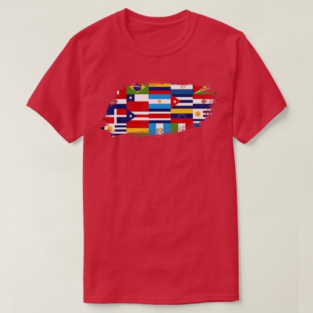 Camiseta Países latinos marcan Mes de Patrimonio Hispano La (Diseño del anverso)
