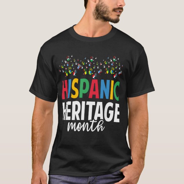 Camiseta Países latinos nacionales marcan patrimonio hispan (Anverso)