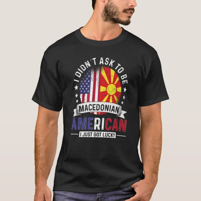 Camiseta Países macedonios estadounidenses marcan el orgull (Anverso)