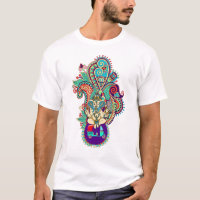 Camiseta paisley india colorida de Sri Ganesh