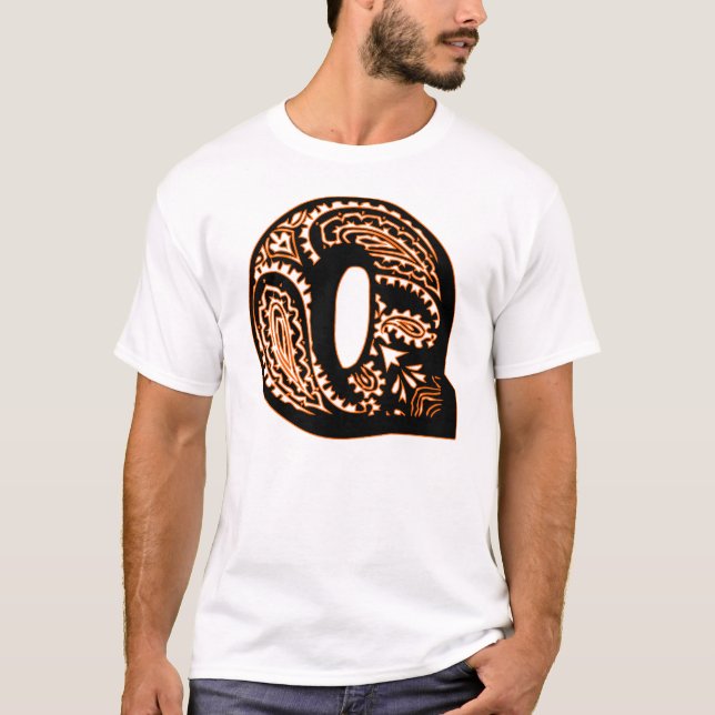 Camiseta Paisley Monograma - Q (Anverso)