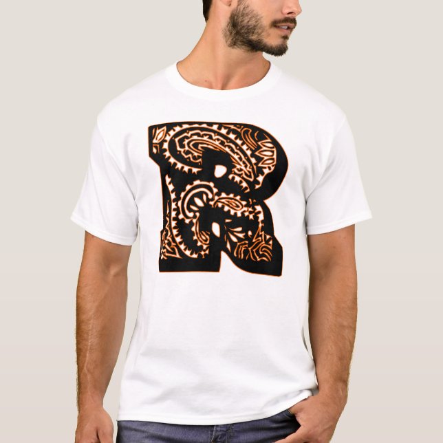Camiseta Paisley Monograma - R (Anverso)