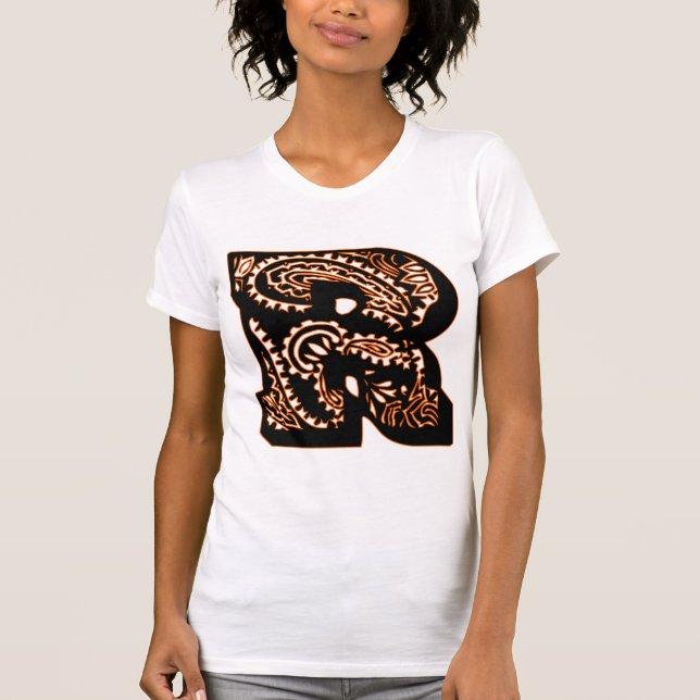 Camiseta Paisley Monograma - R (Anverso)