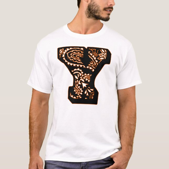 Camiseta Paisley Monograma - Y (Anverso)