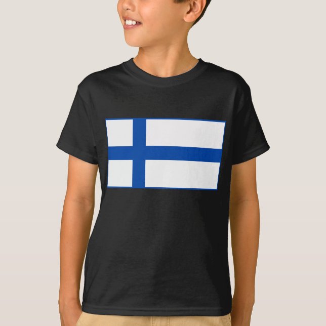 Camiseta Paita del lippu de Suomen - la bandera de (Anverso)