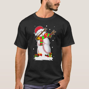 Camiseta Paja, Navidades Santa  de la pelota de béisbol de 
